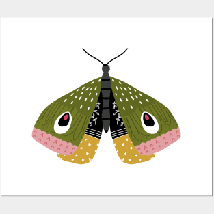 Colorful Moth Posters and Art